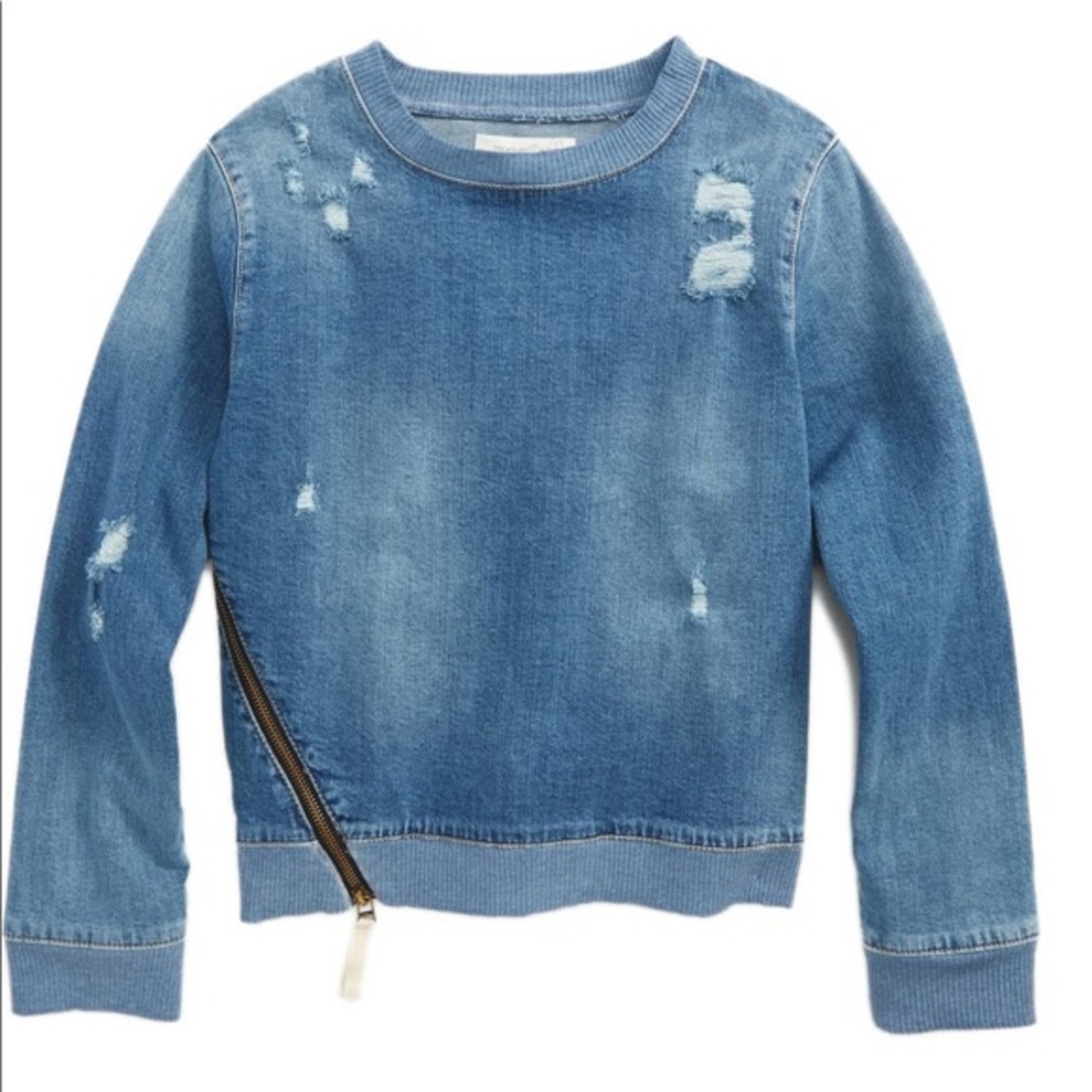 Treasure & Bond Denim Sweatshirt Girls 10-12